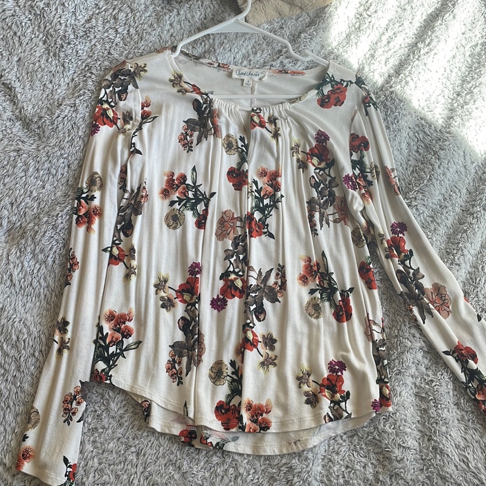Long-Sleeve Floral Shirt